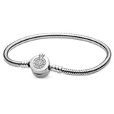 S925 Sterling Silver Crown O-shaped Bracelet Set for Women