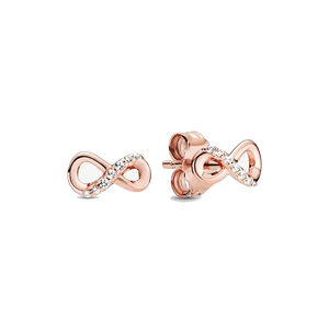 S925 Sterling Silver Rose Glitter Stud Earrings for Women