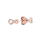S925 Sterling Silver Rose Glitter Stud Earrings for Women