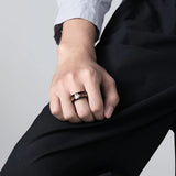 9mm Tungsten Wedding Band Inlay Koa Wood Deer Family Silhouette Ring