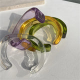 Colorful Acrylic Geometric Bangle Bracelet for Women