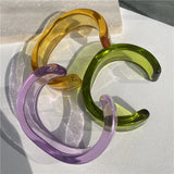 Colorful Acrylic Geometric Bangle Bracelet for Women