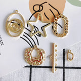 Geometric Star Pendant Earrings Necklace Jewelry DIY Accessory