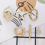 Geometric Star Pendant Earrings Necklace Jewelry DIY Accessory