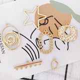 Geometric Star Pendant Earrings Necklace Jewelry DIY Accessory