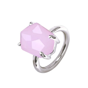 Irregular Pink Crystal Ring Romantic Holiday