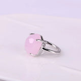 Irregular Pink Crystal Ring Romantic Holiday