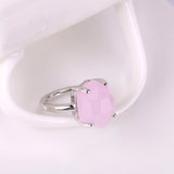 Irregular Pink Crystal Ring Romantic Holiday