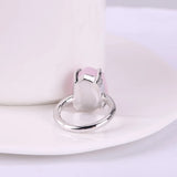 Irregular Pink Crystal Ring Romantic Holiday