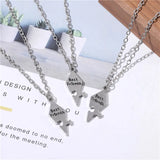 10 Pcs Zinc Alloy Star-shaped Pendant Necklace Set