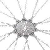 10 Pcs Zinc Alloy Star-shaped Pendant Necklace Set