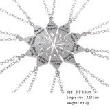 10 Pcs Zinc Alloy Star-shaped Pendant Necklace Set