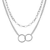 Retro Twist Chunky Lock Choker Chain Necklace for Women