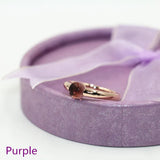 Crystal Wedding Ring 18K Plated Round Big Stone Women Gift