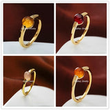 Crystal Round Big 18K Plated Wedding Ring For Women Birthday Gift
