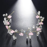Crystal Flower Crown Wedding Hair Clip for Women and Girls