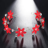 Crystal Flower Crown Wedding Hair Clip for Women and Girls