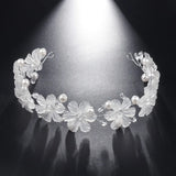 Crystal Flower Crown Wedding Hair Clip for Women and Girls