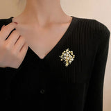 Zirconium Bouquet Brooch for Women's Clothing Accessories