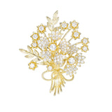 Zirconium Bouquet Brooch for Women's Clothing Accessories