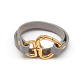 Ethnic Women Heart Geometric Print Wide Leather Bracelet Bangle