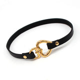 Ethnic Women Heart Geometric Print Wide Leather Bracelet Bangle