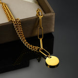 Stainless Steel Multilayer Chain Bracelet for Women with Tag