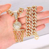 Hip Hop Cuban Link Chain Pendant Necklace for Men