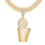 Hip Hop Cuban Link Chain Pendant Necklace for Men