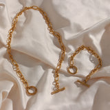 Stainless Steel Chain Necklace 18k Plated Bracelets