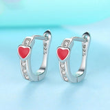 Christmas Stud Earrings 925 Silver Ladybug Clover Heart for Women Kids Girls