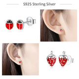 Christmas Stud Earrings Animal 925 Sterling Silver Small Earrings