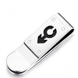 Men's Stainless Steel Wallet with Laser Pattern Engraving
