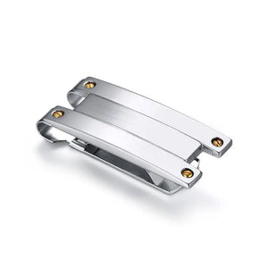 Men's Stainless Steel Wallet with Laser Pattern Engraving