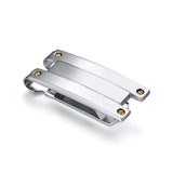 Men's Stainless Steel Wallet with Laser Pattern Engraving
