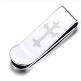 Men's Stainless Steel Wallet with Laser Pattern Engraving