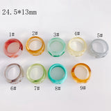 Geometric Round Resin Ring for Girls