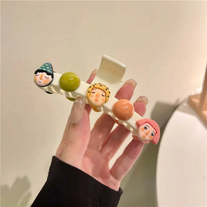 Geometric Cartoon Hairpin For Women Sweet Hair Clip Hair Accessories