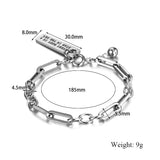 Men Bracelet Diy Charm Titanium Steel Chain Bracelet Jewelry Gift