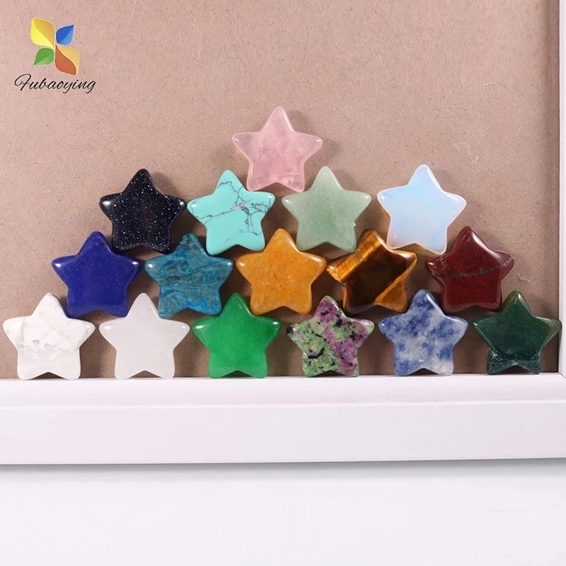 25pcs 20mm Star Crystal Bead Charms DIY Accessories Jewerly for Women
