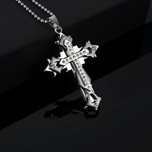 Rectangle Pendant Necklace Stainless Steel Chain Men