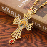 Classic Men's Cross Necklace Catholic Crucifix Christian Alloy Crafts