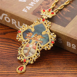 Classic Men's Cross Necklace Catholic Crucifix Christian Alloy Crafts