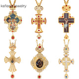 Classic Men's Cross Necklace Catholic Crucifix Christian Alloy Crafts