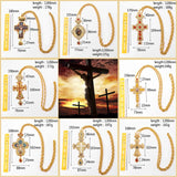 Classic Men's Cross Necklace Catholic Crucifix Christian Alloy Crafts