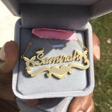 Custom Love Butterfly Crown Necklace Men's Women's Name Birthday Gift