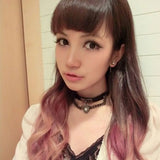 Punk Leather Choker Necklace Multilayer Sexy Collar E Girl W