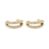 Unisex Punk Circle Ear Cuff Clips with CZ Zircon