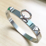 Pyramid Bangles Stainless Steel Rivet Bracelets for Women