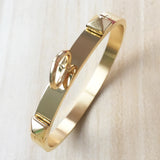 Pyramid Bangles Stainless Steel Rivet Bracelets for Women